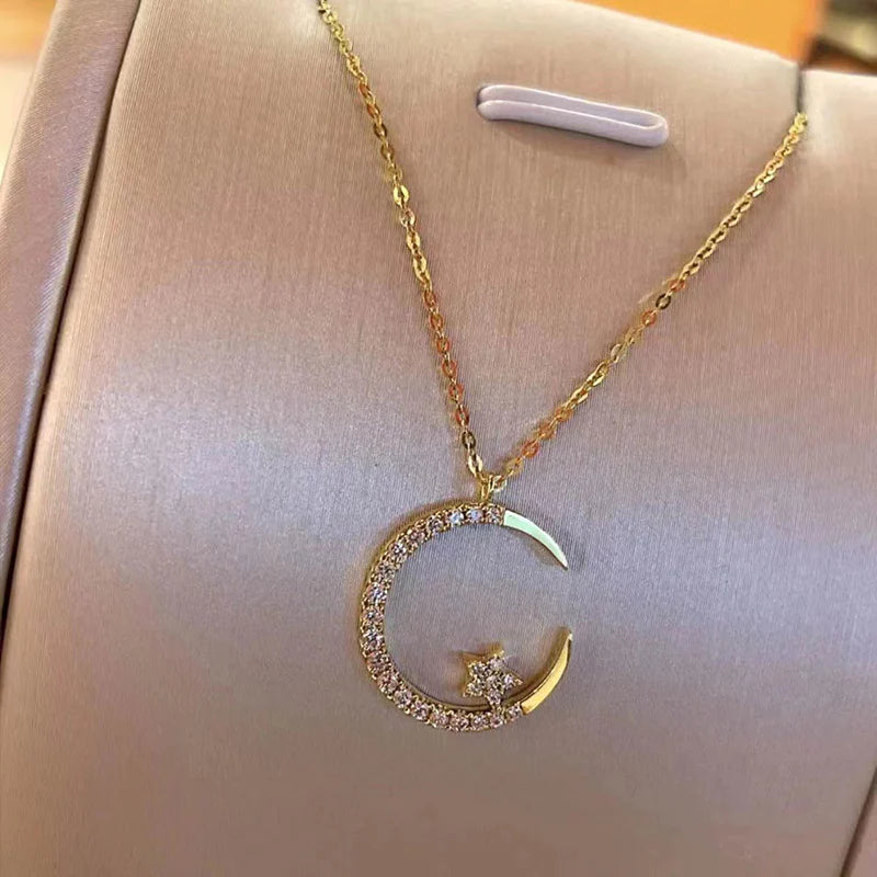 Bright Night: Moon Star Necklace