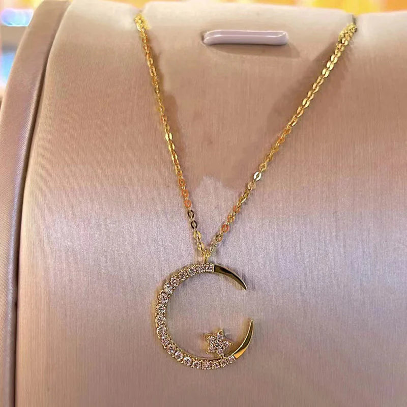 Bright Night: Moon Star Necklace