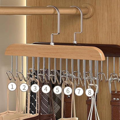 Multifunctional wooden hanger