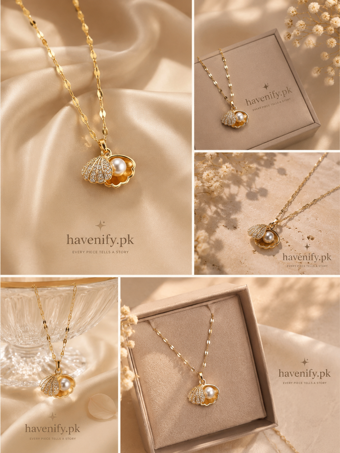 Pearl Shell Pendant Necklace