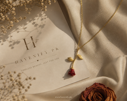 ELEGANT ROSE FLOWER PENDANT