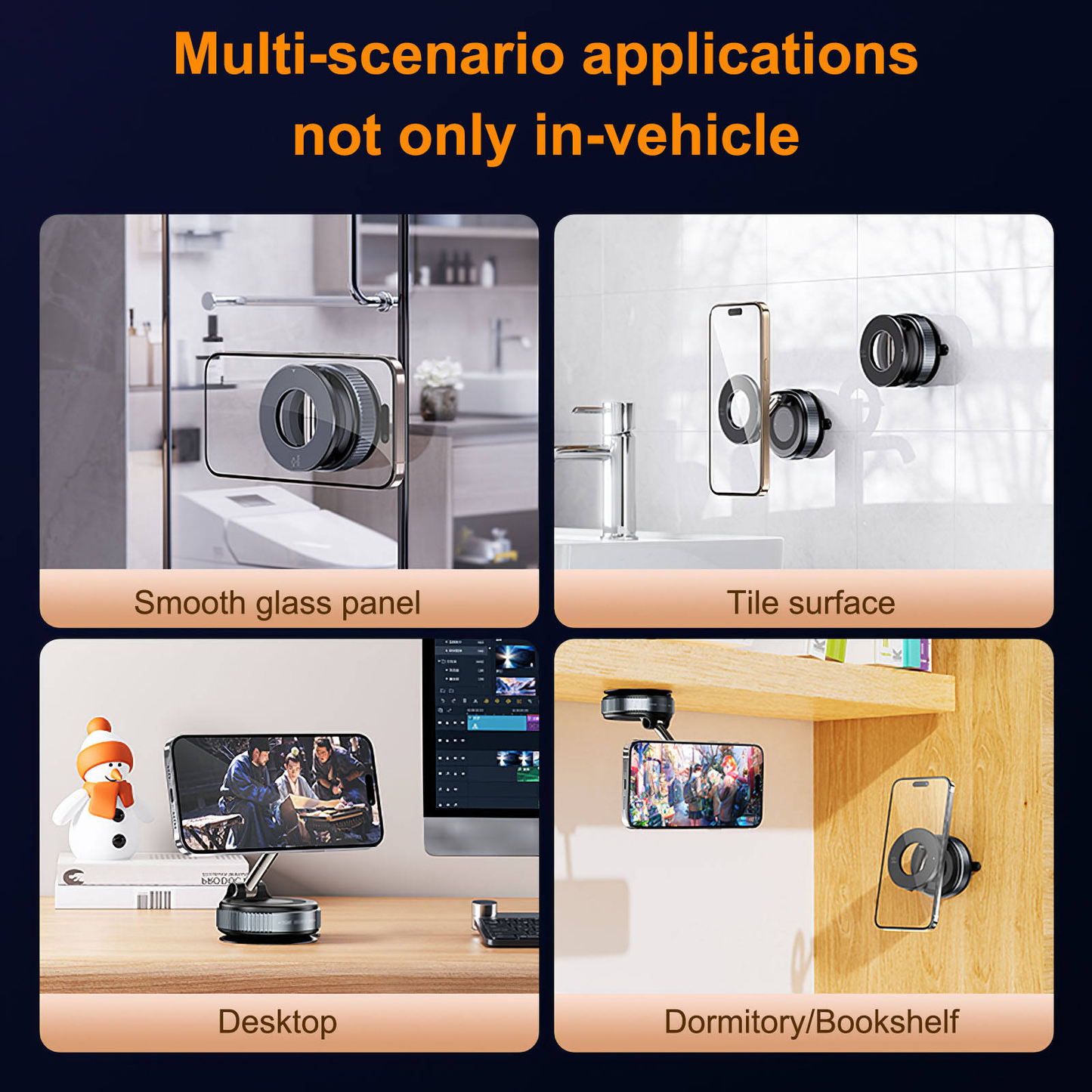 Premium Vacuum Suction Magnetic Car Phone Holder