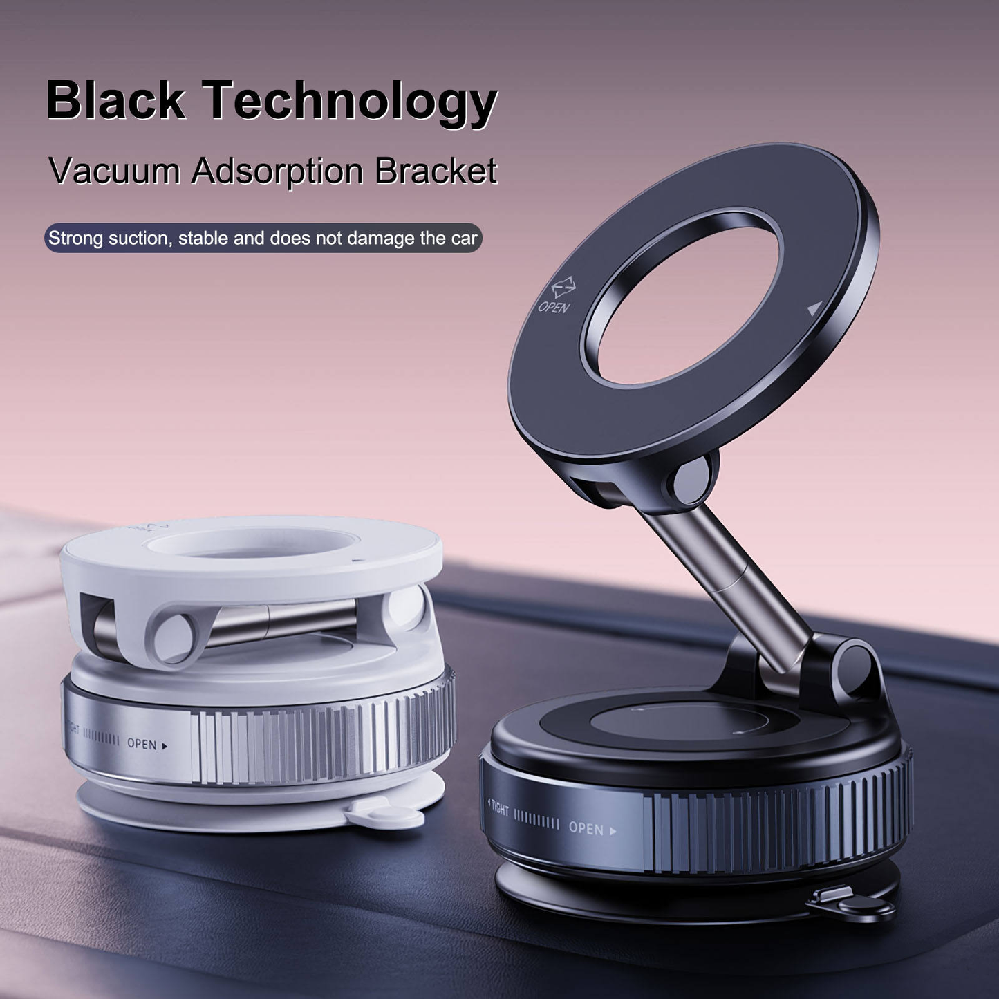 Premium Vacuum Suction Magnetic Car Phone Holder