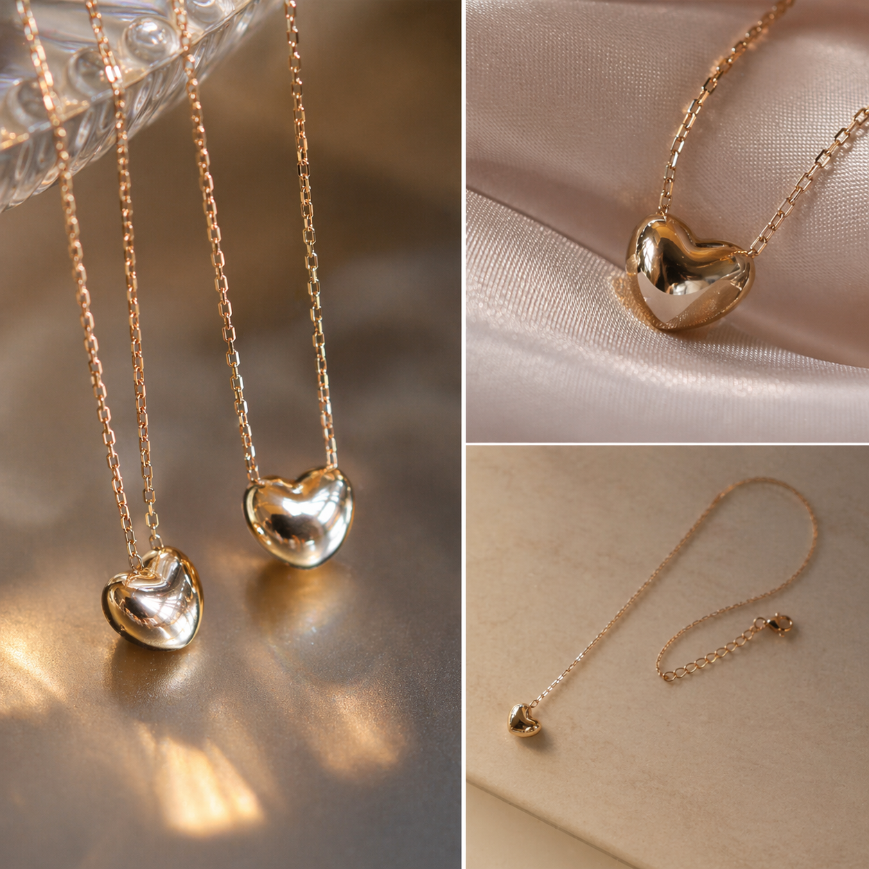 Gold Plated Women Heart Pendant