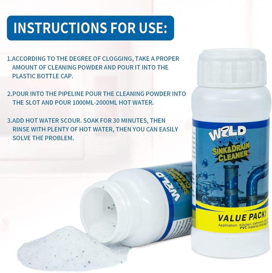 SINK AND DRAIN CLEANER POWDER