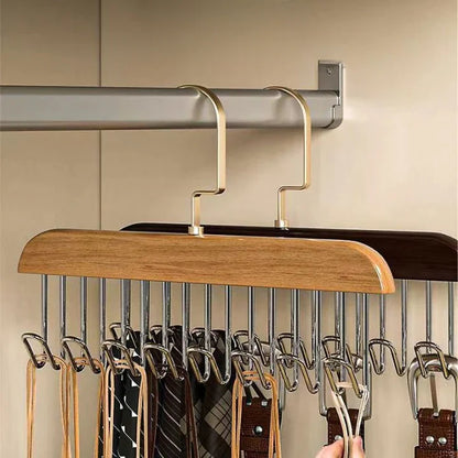 Multifunctional wooden hanger