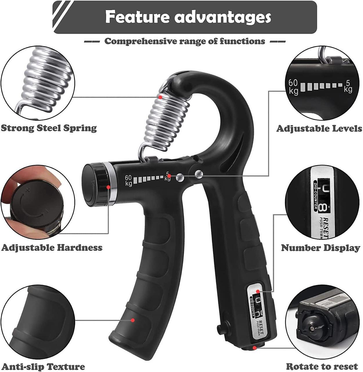 Adjustable Hand Gripper for Strength and Fitness