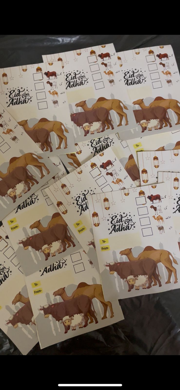 EID UL ADHA MEAT STICKERS AND BAGS