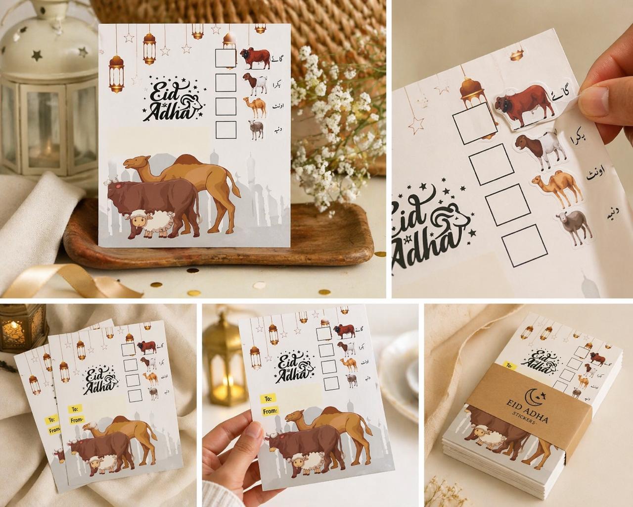 EID UL ADHA MEAT STICKERS AND BAGS