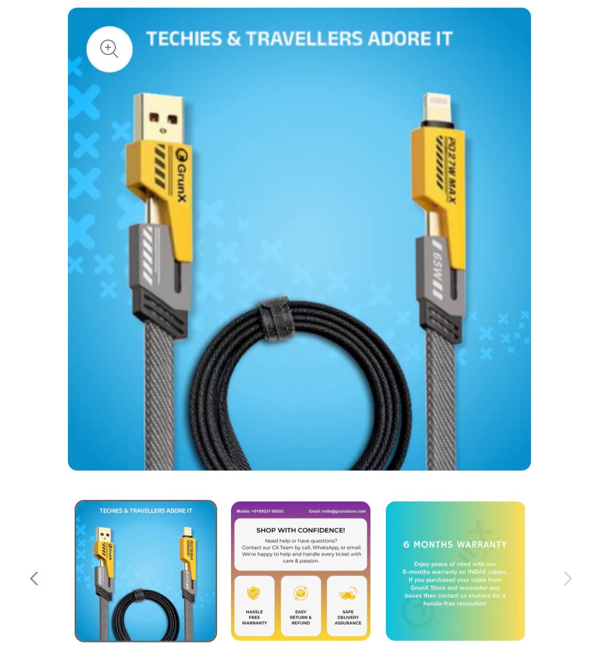 4 in 1 MOBILE PHONE DATA CABLE