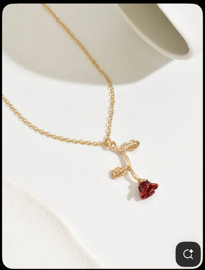 ELEGANT ROSE FLOWER PENDANT