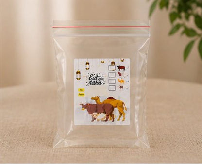 EID UL ADHA MEAT STICKERS AND BAGS