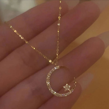 Bright Night: Moon Star Necklace